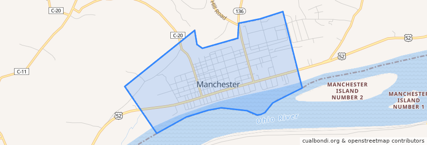 Mapa de ubicacion de Manchester.