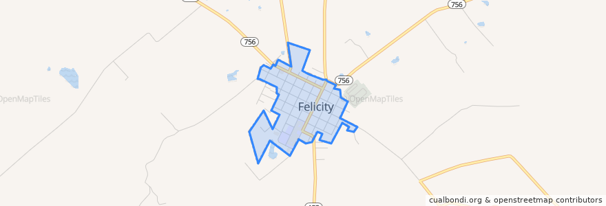 Mapa de ubicacion de Felicity.