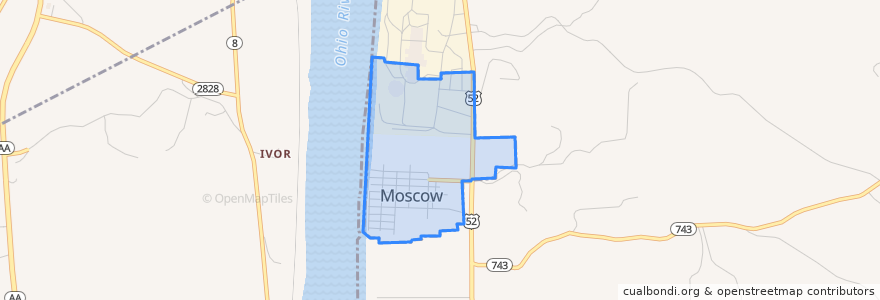 Mapa de ubicacion de Moscow.