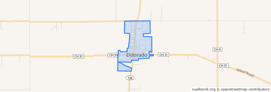 Mapa de ubicacion de Eldorado.