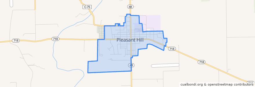 Mapa de ubicacion de Pleasant Hill.
