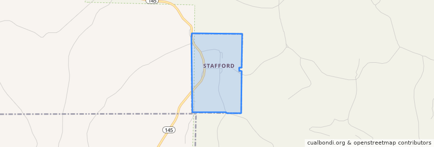 Mapa de ubicacion de Stafford.