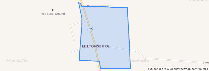 Mapa de ubicacion de Miltonsburg.
