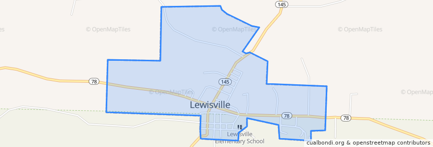 Mapa de ubicacion de Lewisville.