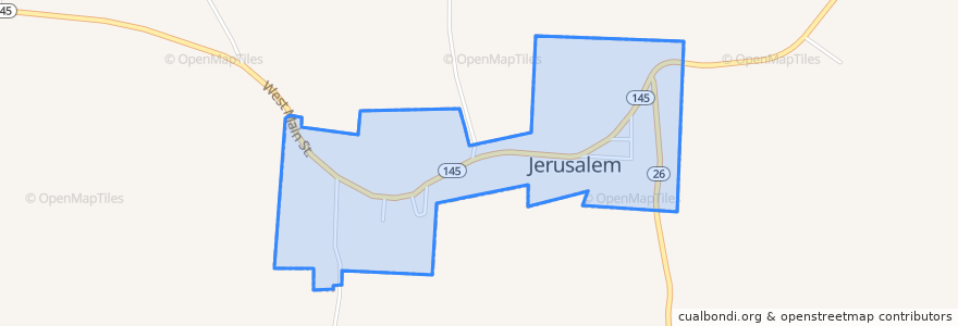 Mapa de ubicacion de Jerusalem.