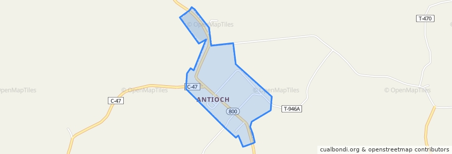 Mapa de ubicacion de Antioch.