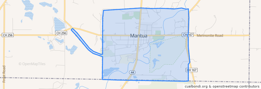 Mapa de ubicacion de Mantua.