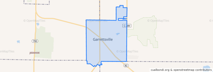 Mapa de ubicacion de Garrettsville.