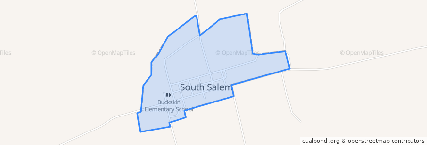 Mapa de ubicacion de South Salem.