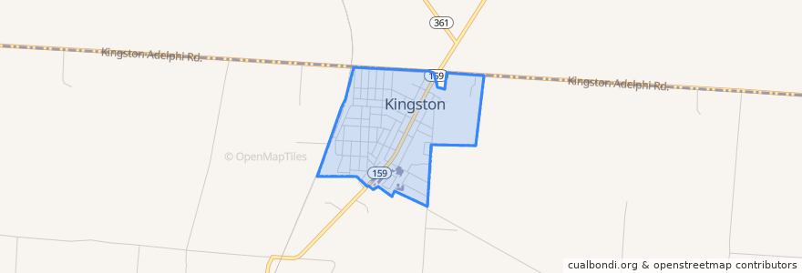 Mapa de ubicacion de Kingston.