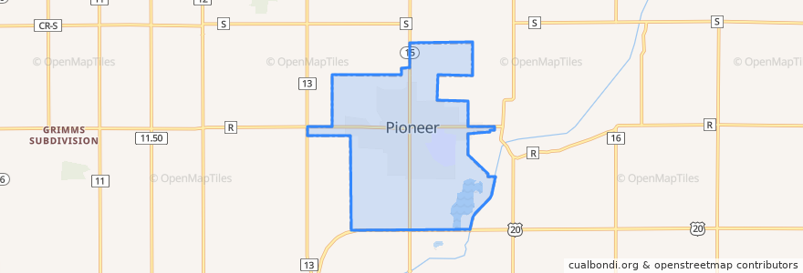 Mapa de ubicacion de Pioneer.