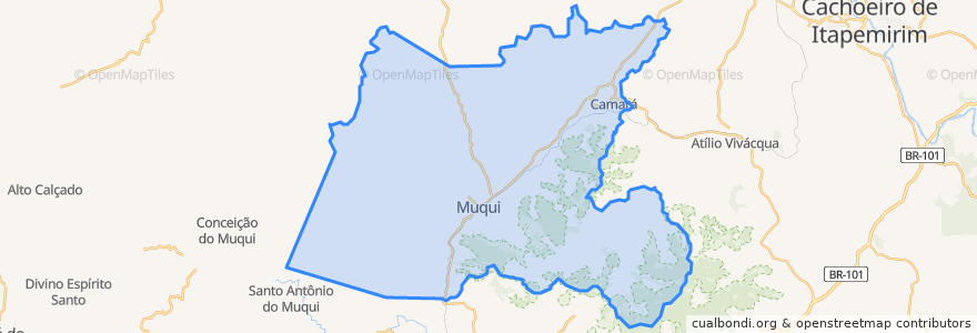 Mapa de ubicacion de Muqui.