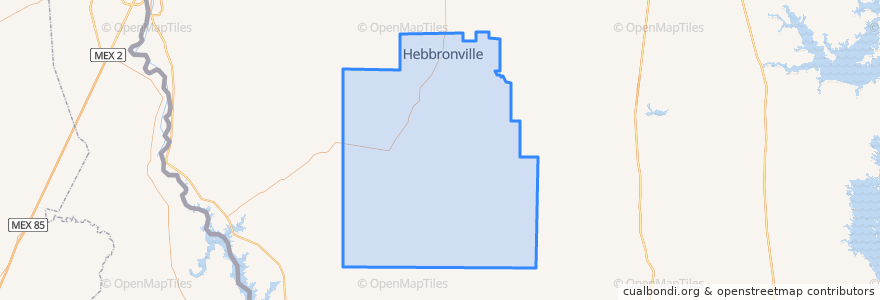 Mapa de ubicacion de Jim Hogg County.