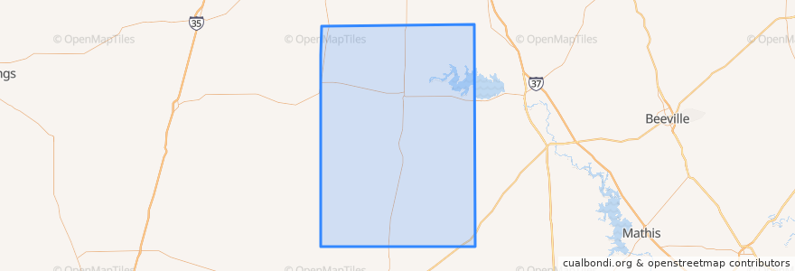 Mapa de ubicacion de McMullen County.