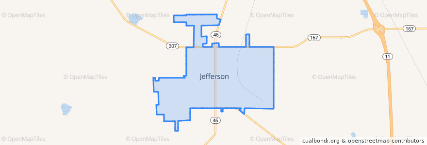 Mapa de ubicacion de Jefferson.
