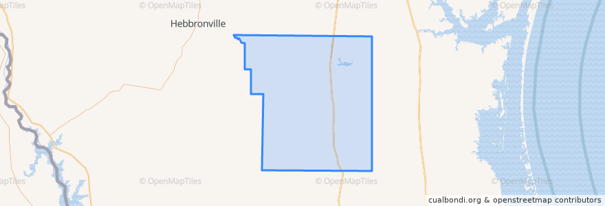 Mapa de ubicacion de Brooks County.