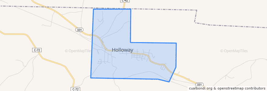 Mapa de ubicacion de Holloway.