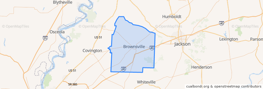 Mapa de ubicacion de Haywood County.