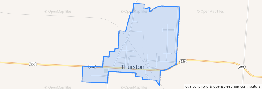 Mapa de ubicacion de Thurston.