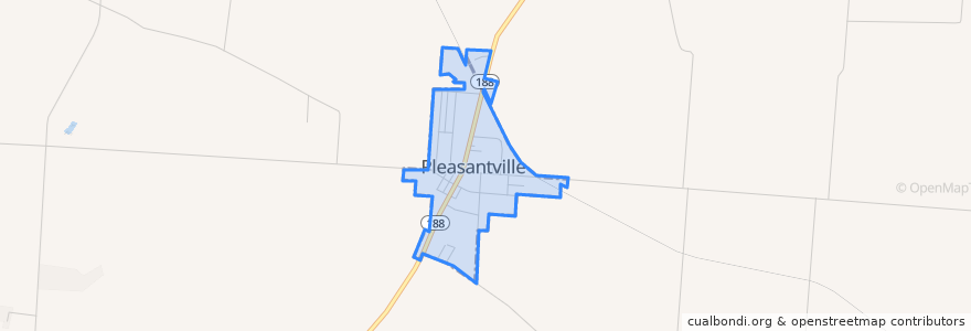 Mapa de ubicacion de Pleasantville.