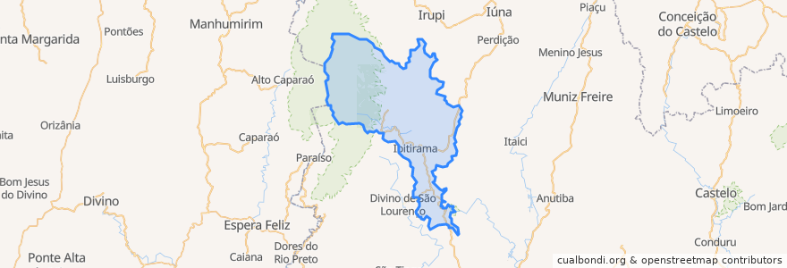 Mapa de ubicacion de Ibitirama.