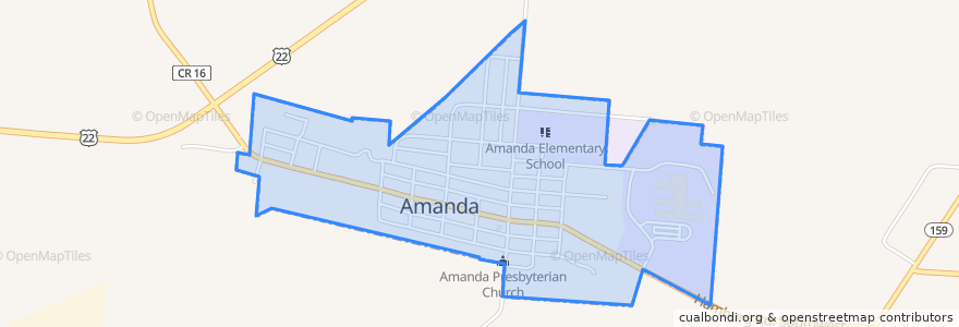 Mapa de ubicacion de Amanda.