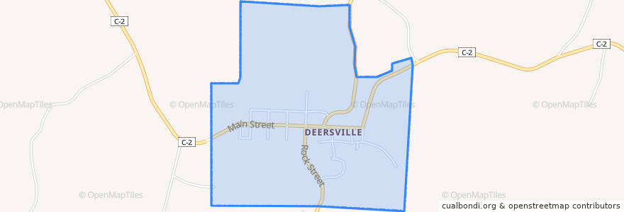 Mapa de ubicacion de Deersville.