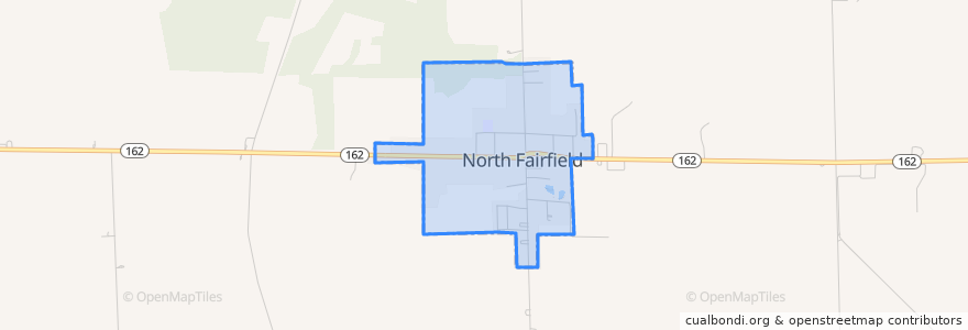 Mapa de ubicacion de North Fairfield.