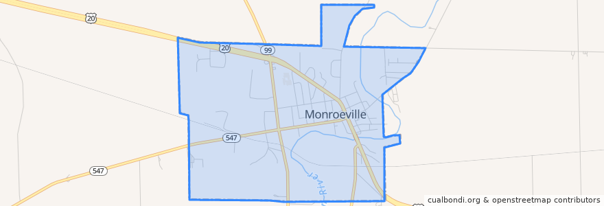 Mapa de ubicacion de Monroeville.