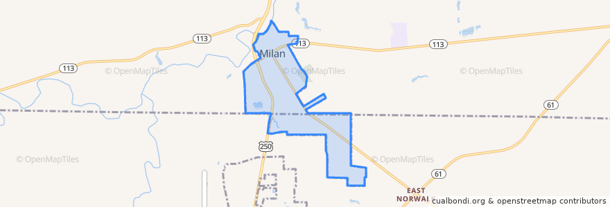 Mapa de ubicacion de Milan.