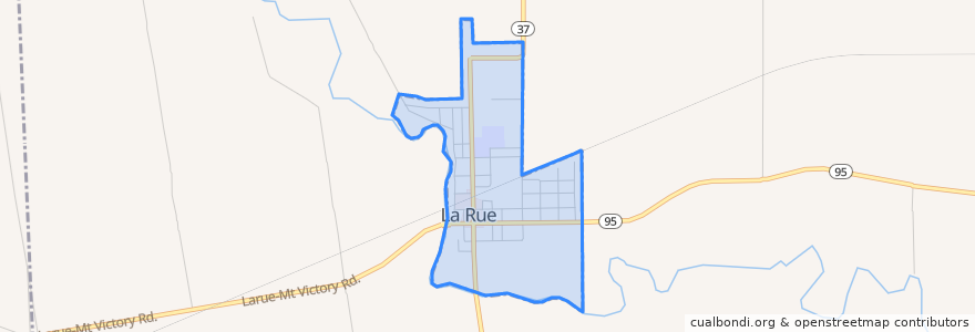 Mapa de ubicacion de La Rue.