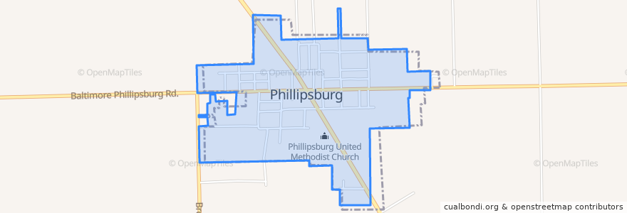 Mapa de ubicacion de Phillipsburg.