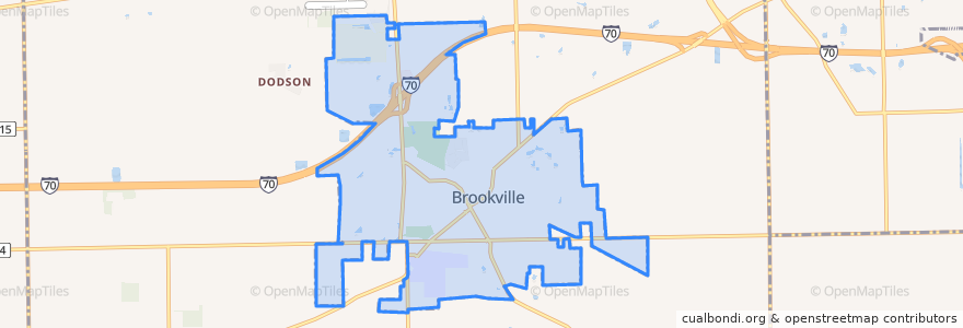 Mapa de ubicacion de Brookville.