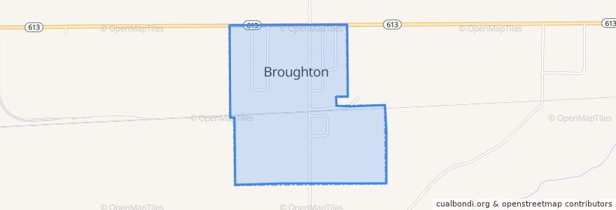 Mapa de ubicacion de Broughton.