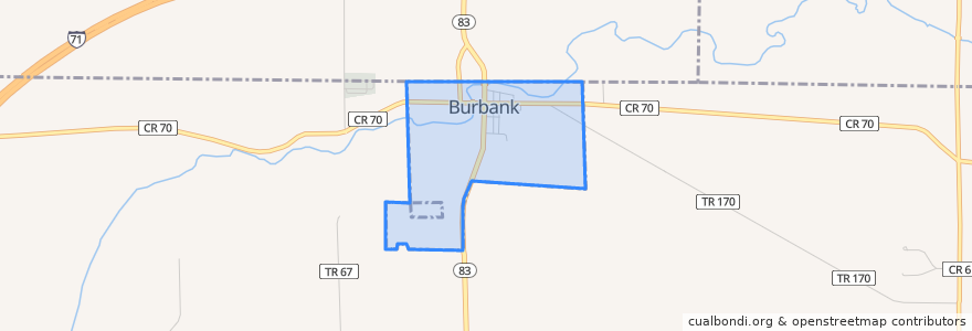 Mapa de ubicacion de Burbank.