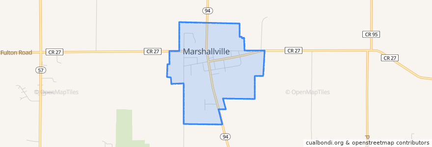 Mapa de ubicacion de Marshallville.