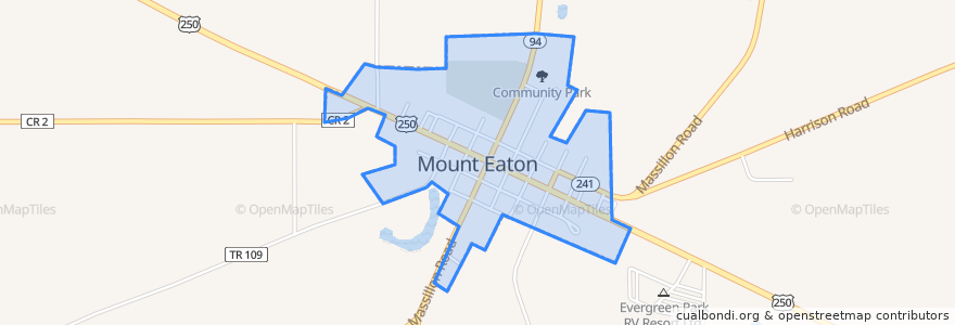 Mapa de ubicacion de Mount Eaton.