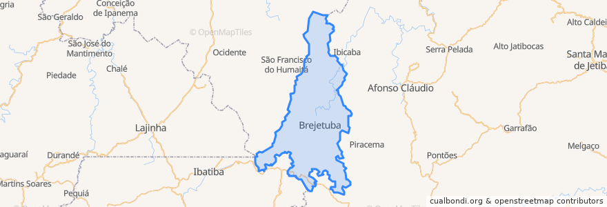 Mapa de ubicacion de Brejetuba.