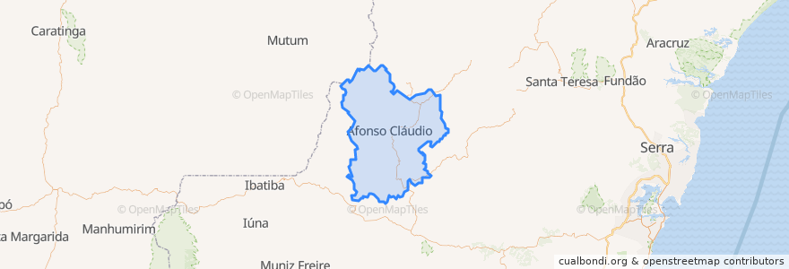 Mapa de ubicacion de Afonso Cláudio.