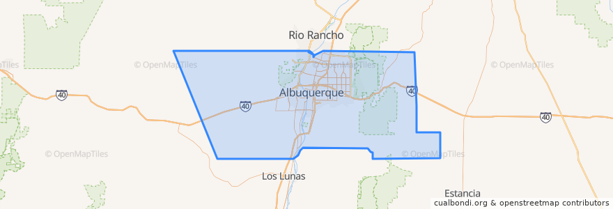 Mapa de ubicacion de Bernalillo County.