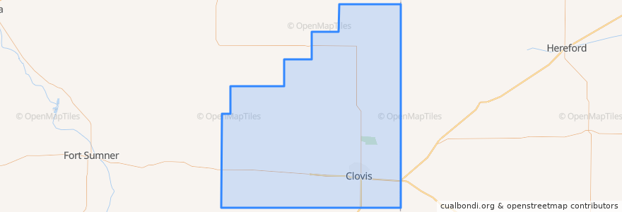 Mapa de ubicacion de Curry County.