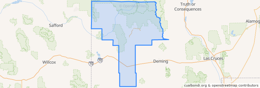 Mapa de ubicacion de Grant County.