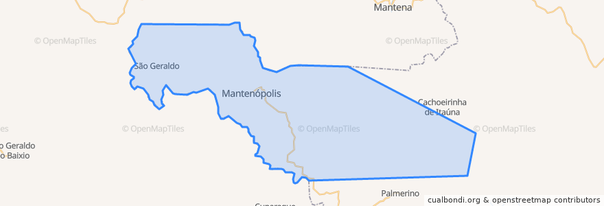 Mapa de ubicacion de Mantenópolis.