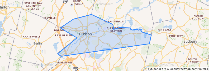 Mapa de ubicacion de Hudson.