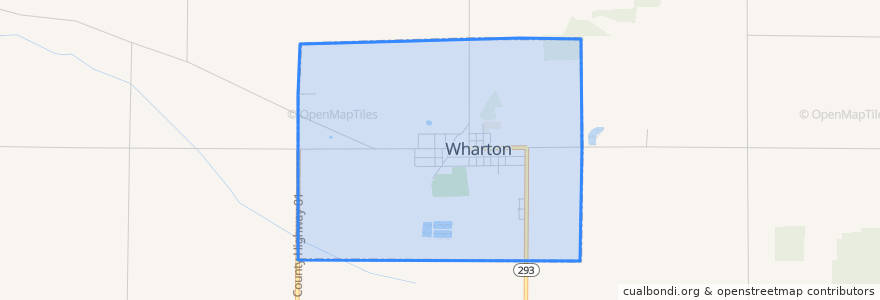 Mapa de ubicacion de Wharton.