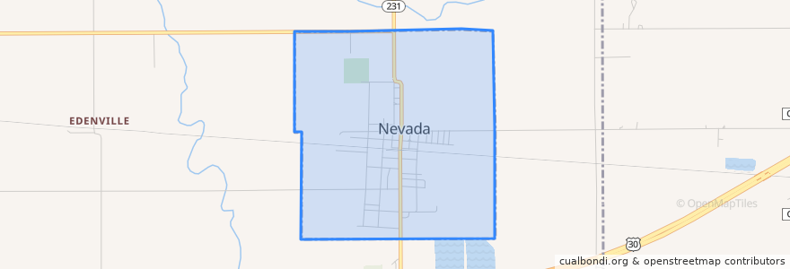 Mapa de ubicacion de Nevada.