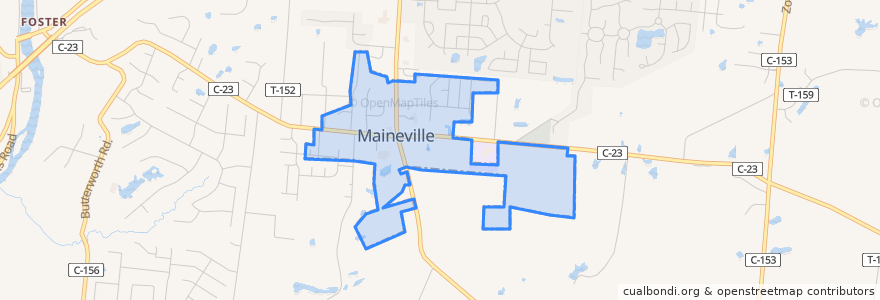 Mapa de ubicacion de Maineville.