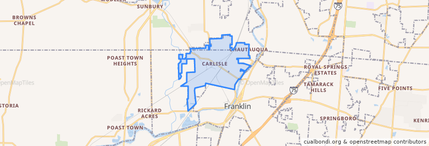 Mapa de ubicacion de Carlisle.