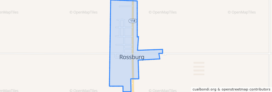 Mapa de ubicacion de Rossburg.
