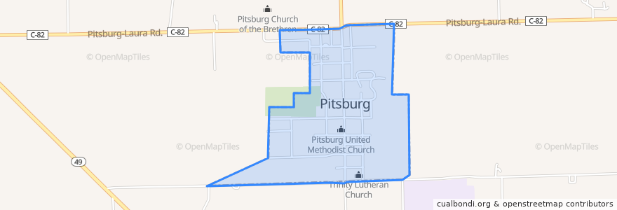 Mapa de ubicacion de Pitsburg.